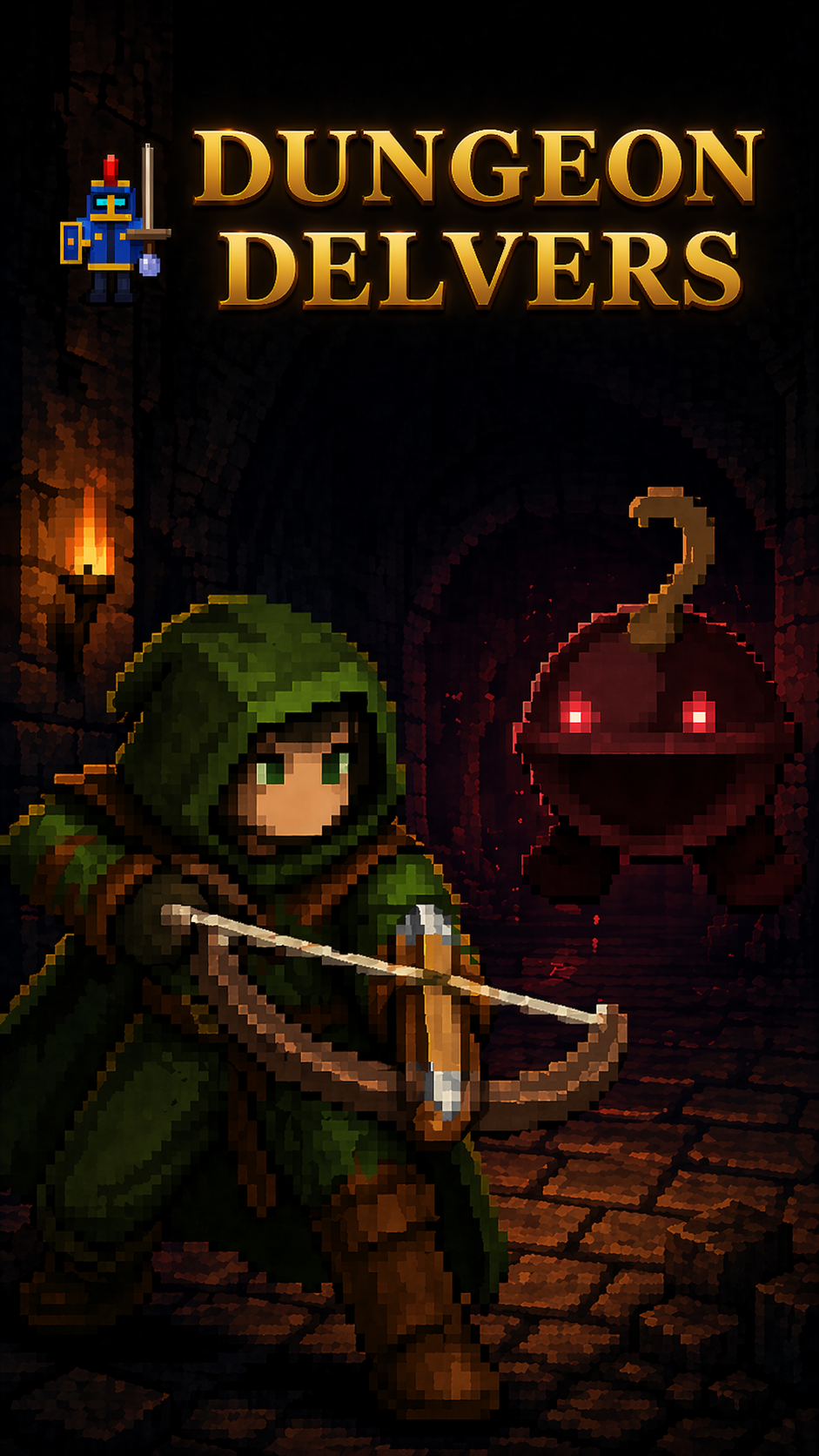 Archer aiming inside the dungeon